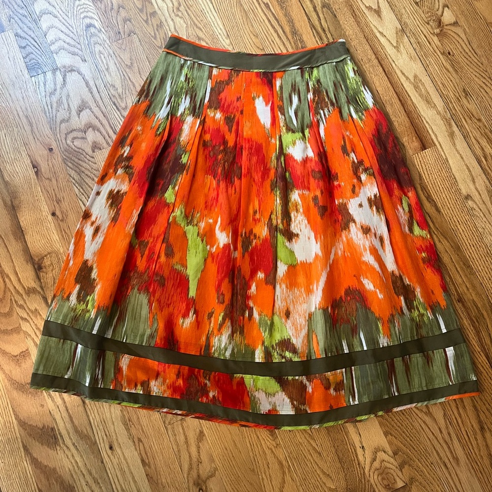 Women Floral Watercolor Artsy Boho Peasant Silk 4P b1